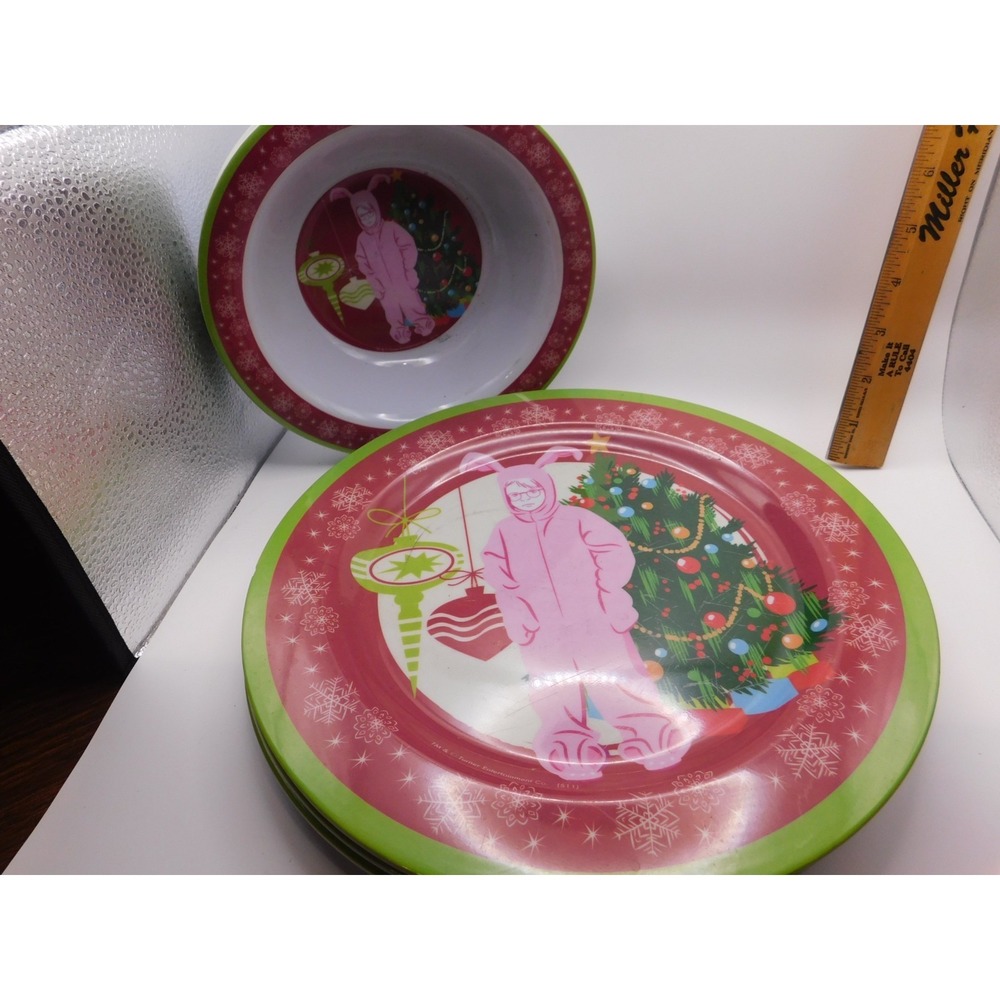 Kcare A Christmas Story Plastic Plate Bowl Set 10 pc